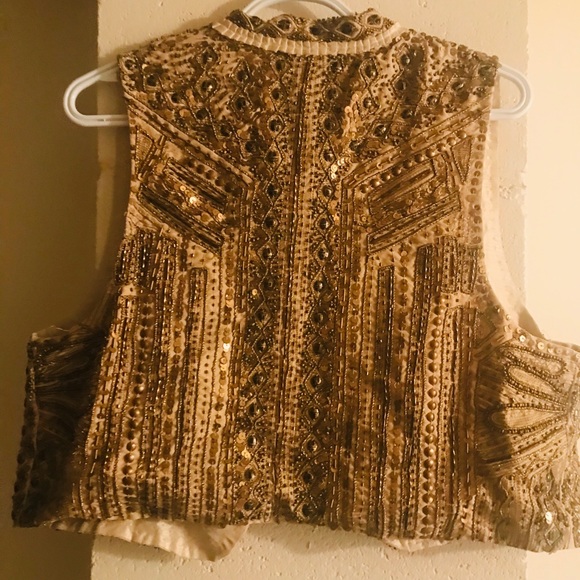 NWOT - Freebird Collection Beaded Vest - Picture 3 of 3